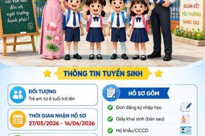 THÔNG BÁO TUYỂN SINH LỚP 1 NĂM HỌC 2026 – 2027